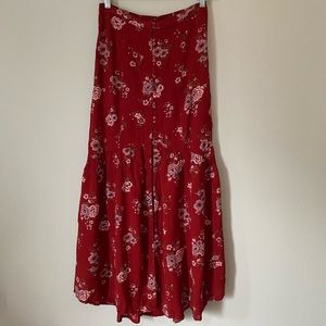 Floral buttoned Maxi Skirt